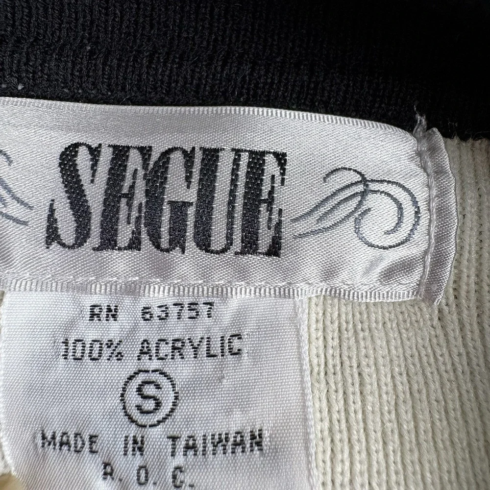 Vintage‎ 90s Segue Sweater Women S Colorblock Y2K Polo Retro Preppy Minimalist